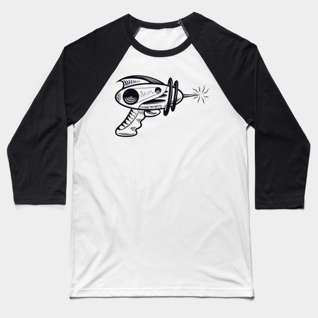 Alien gun Baseball T-Shirt by Adorline